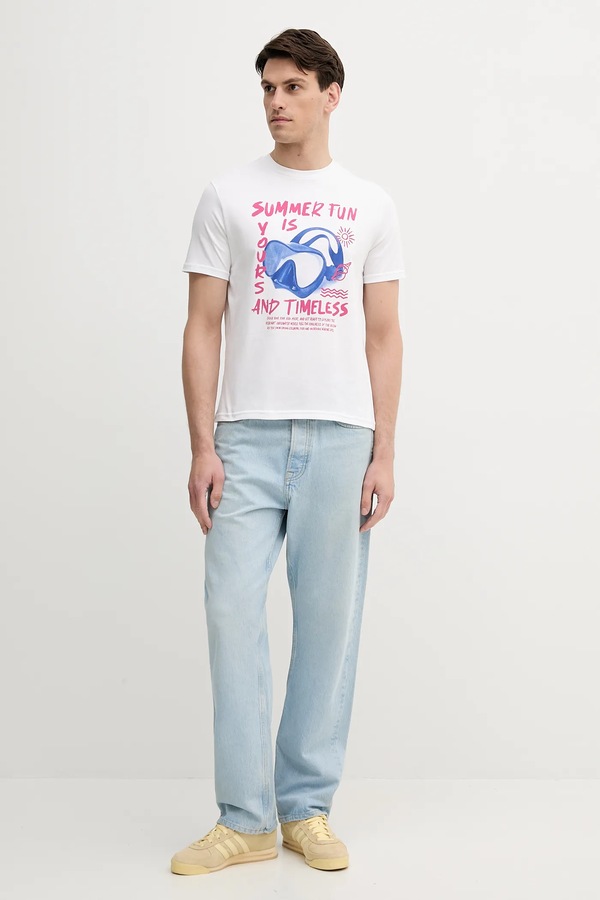 Бавовняна футболка United Colors of Benetton колір білий