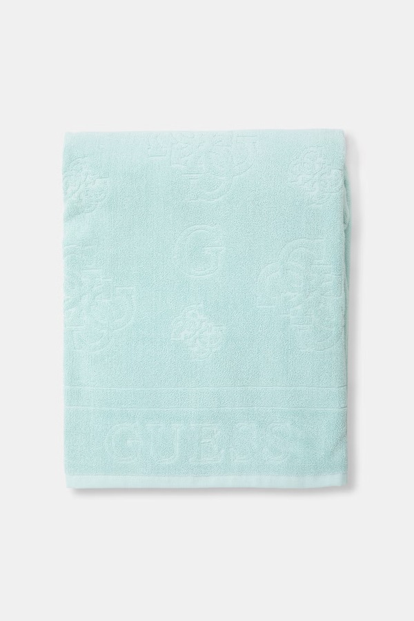Банний рушник бавовняний Guess колір бірюзовий
