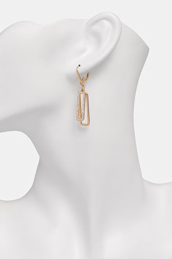 Сережки жіночі металеві з цирконієм DKNY фото 2