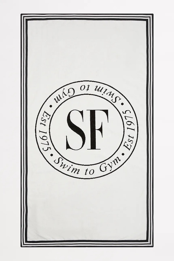 Пляжний рушник бавовняний Seafolly Heritage колір бежевий