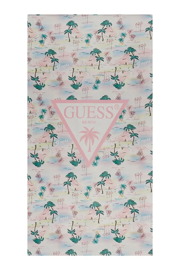 Пляжный полотенце хлопковый Guess цвет голубой фото 2