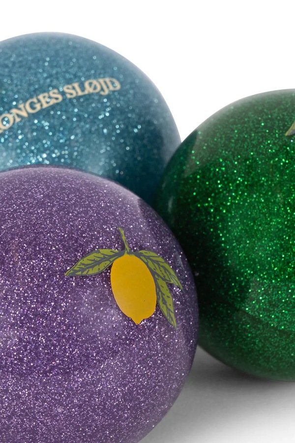 Набор игрушек детский Konges Sløjd 3 PACK SPARKLY BALLS цвет разноцветный