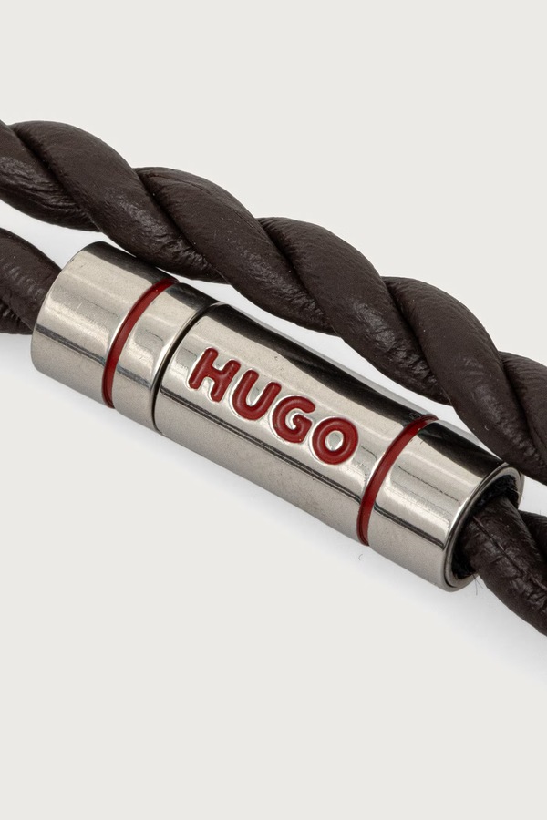Браслет чоловічий шкіряний HUGO E-DOUBLEBRAID4-BRA фото 2