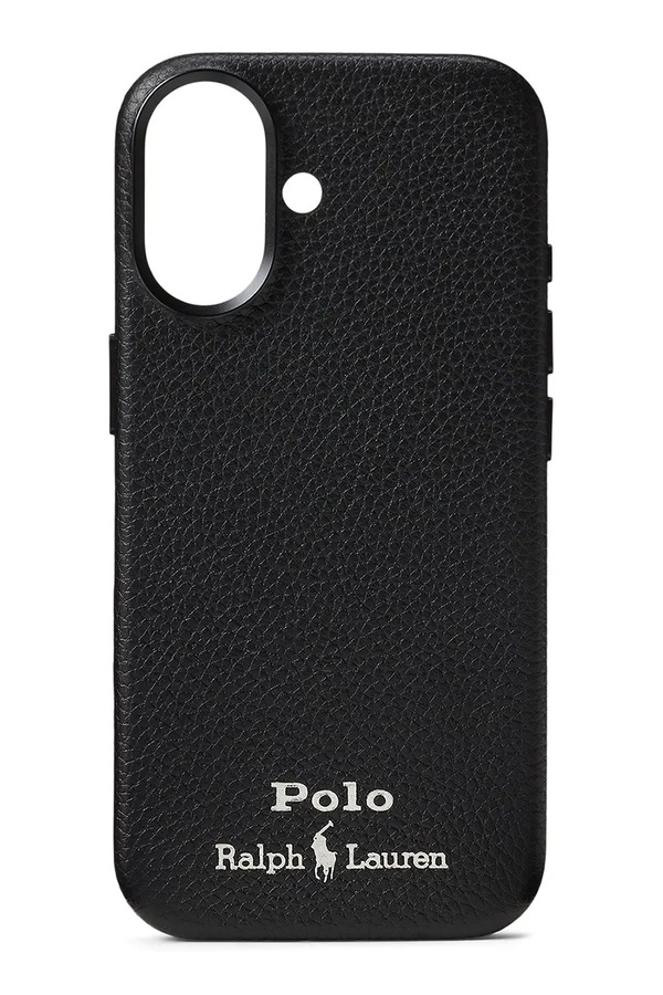 Шкіряний чохол для телефону Polo Ralph Lauren iPhone 17 колір чорний фото 2