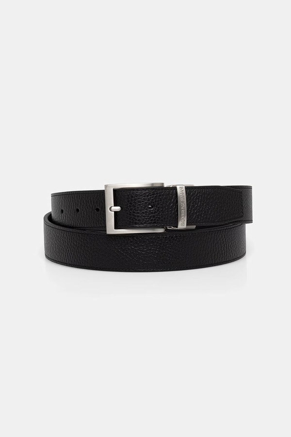 Чохол для карток та шкіряний ремінець Emporio Armani колір чорний