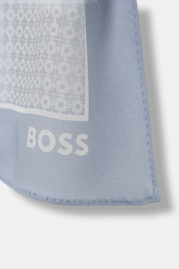 Карманная платочек BOSS POCKET SQ цвет голубой фото 2