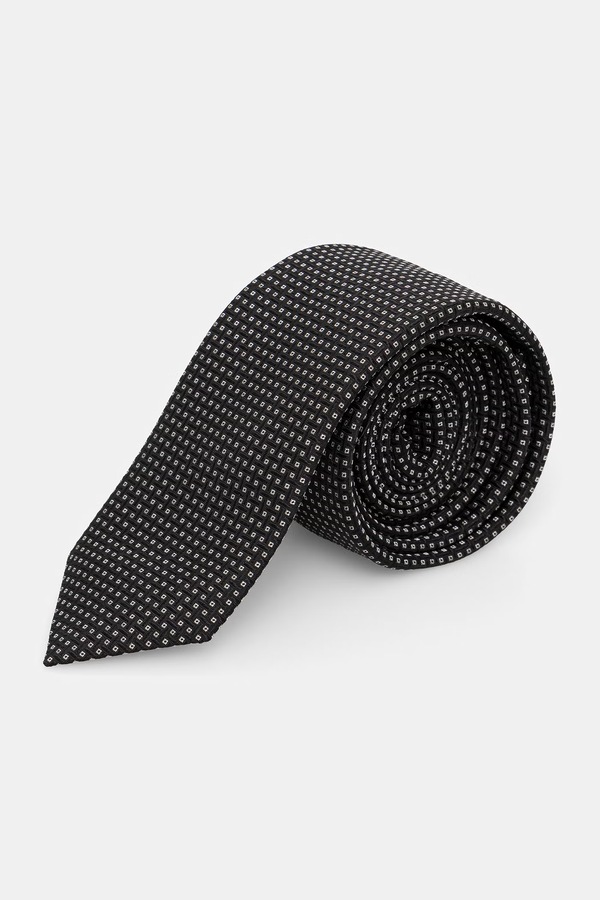 Галстук мужская HUGO Tie cm 6 цвет черный фото 2