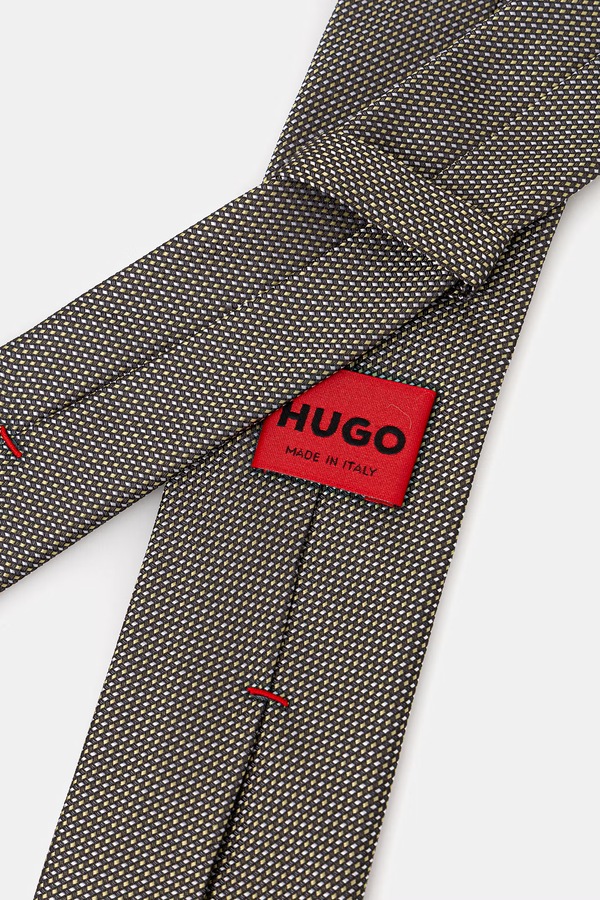 Шовкова краватка HUGO Tie cm 6 колір зелений