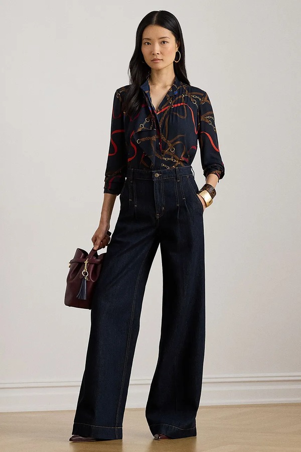 Рубашка Lauren Ralph Lauren цвет синий фото 2