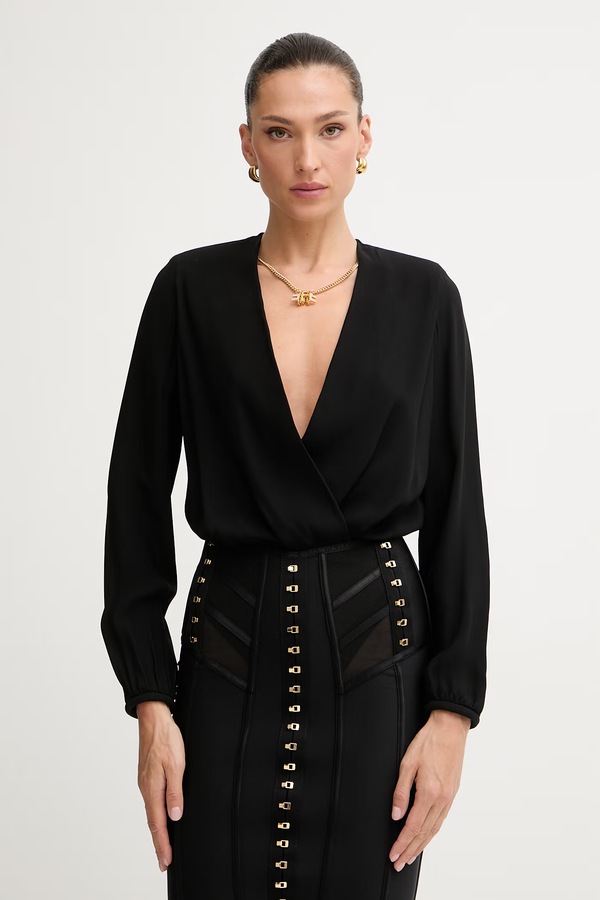 Боді жіноче Elisabetta Franchi колір чорний