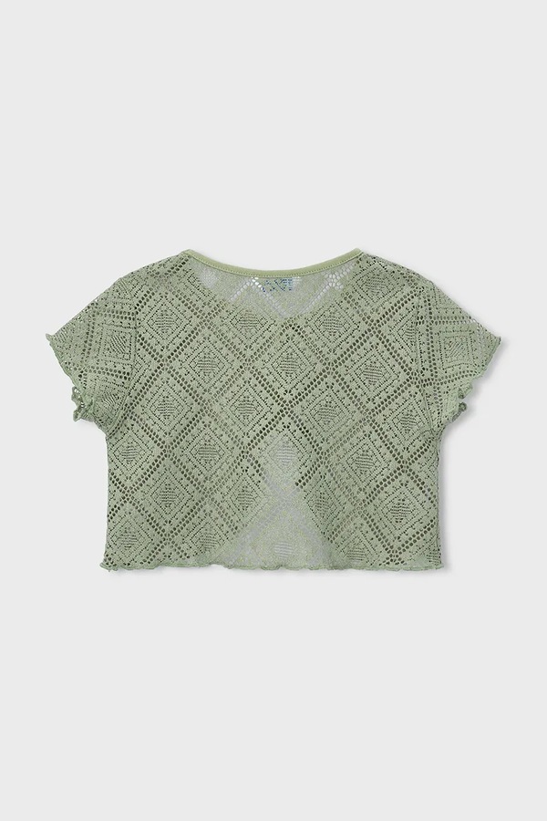 Дитяча блузка Mayoral колір зелений фото 2