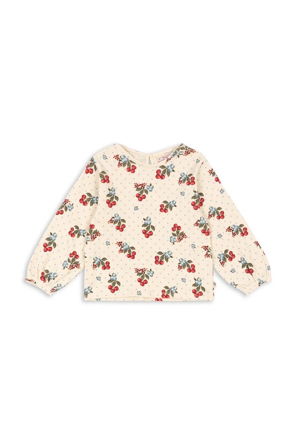 Дитяча блузка Konges Sløjd CHLEO BLOUSE GOTS колір бежевий