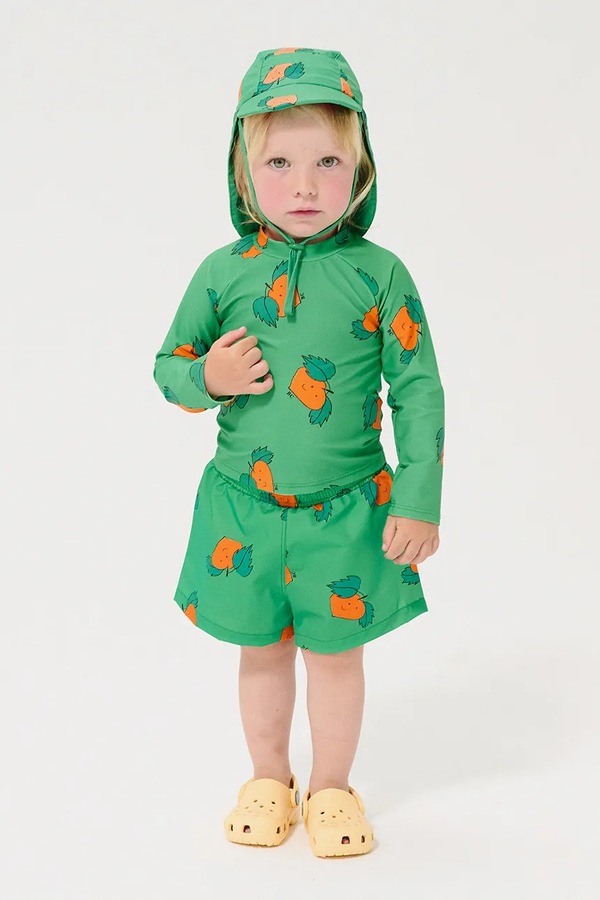 Дитячі шорти для плавання Bobo Choses Tangerine колір зелений фото 3