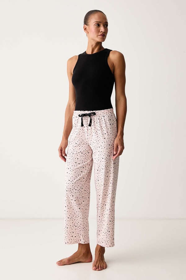 Піжамні штани жіночі з модалем HUGO CASUAL PANTS колір рожевий
