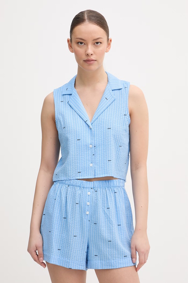 Пижама женская с вискозой DKNY цвет голубой