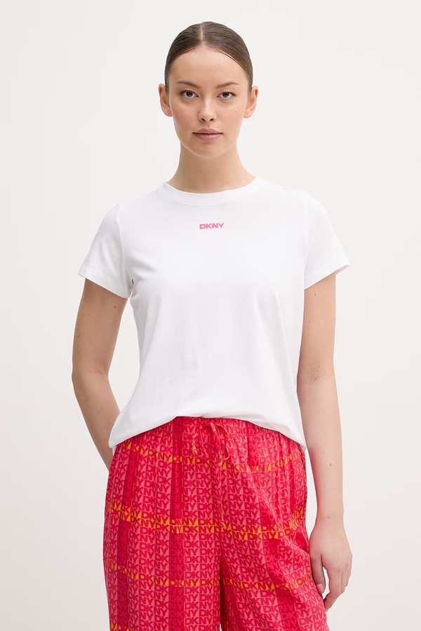 Роздільна піжама жіноча DKNY колір білий