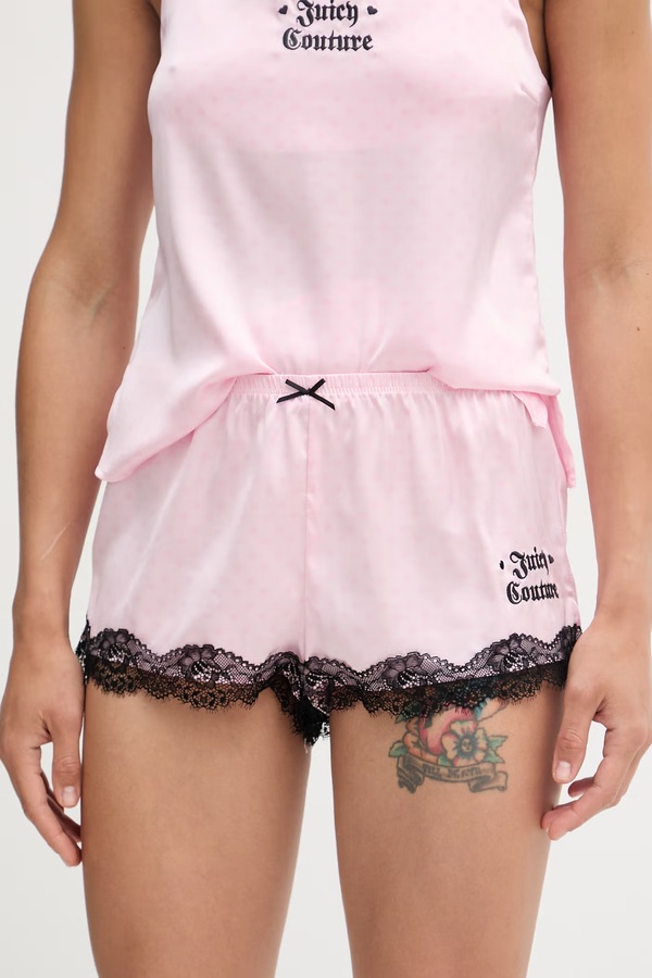 Роздільна піжама жіноча Juicy Couture VEST & SHORT колір рожевий фото 2