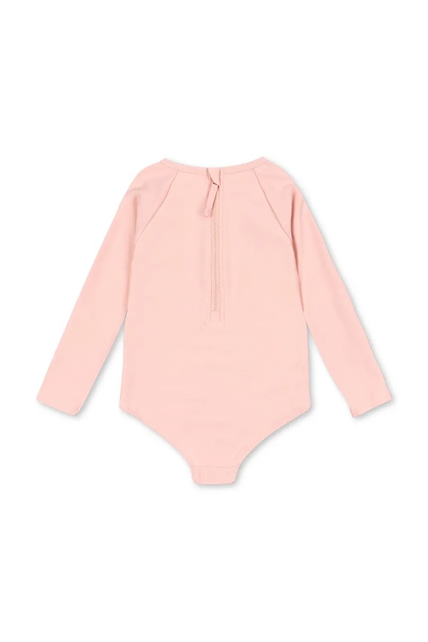 Суцільний дитячий купальник Konges Sløjd KITTY LS SWIMSUIT GRS колір рожевий