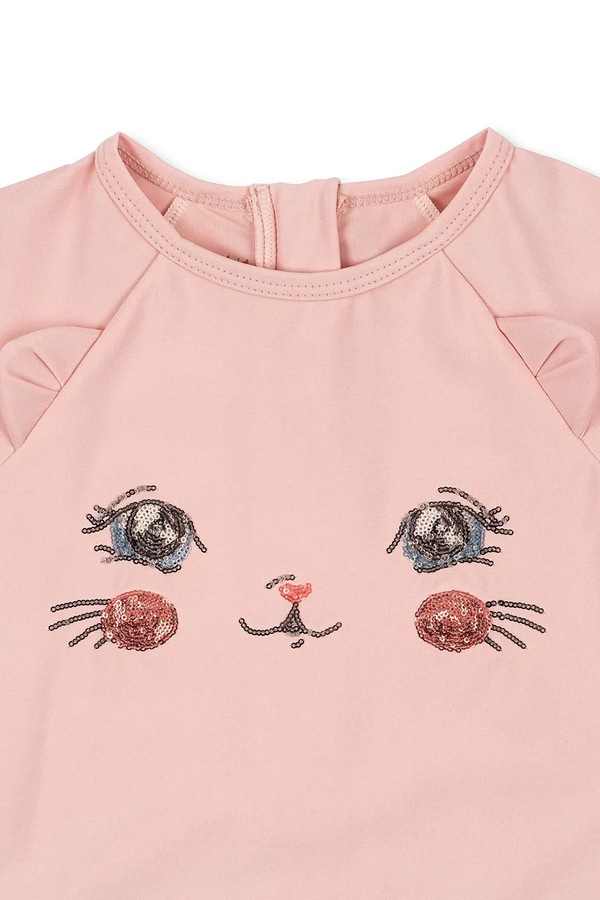 Суцільний дитячий купальник Konges Sløjd KITTY ONESIE GRS колір рожевий фото 4
