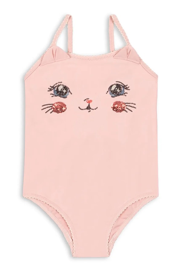 Слитный детский купальник Konges Sløjd KITTY SWIMSUIT GRS цвет розовый
