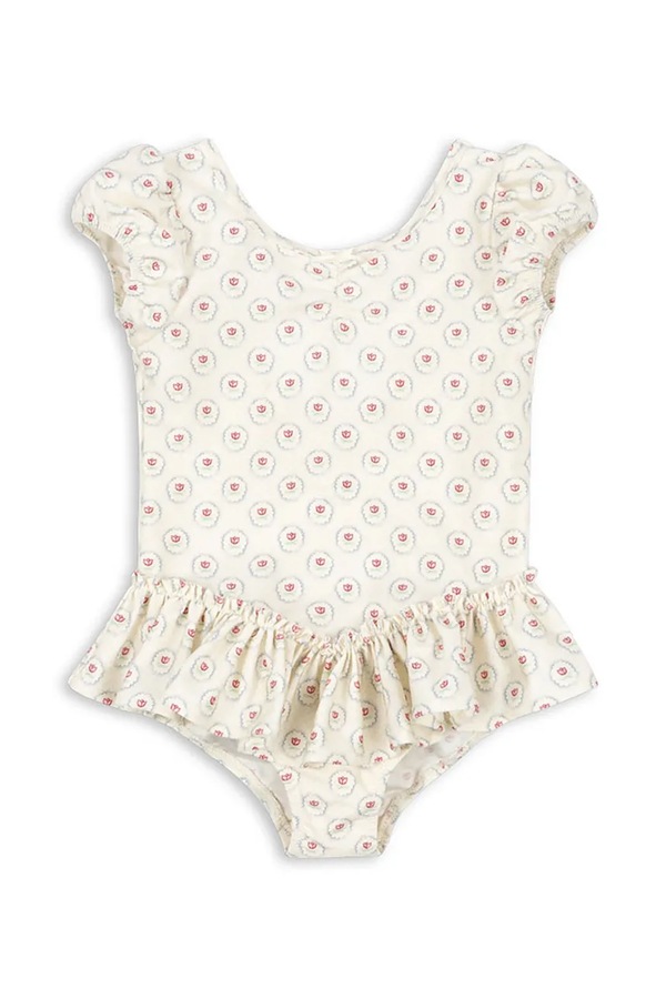 Суцільний дитячий купальник Konges Sløjd MALTI SWIMSUIT GRS колір бежевий