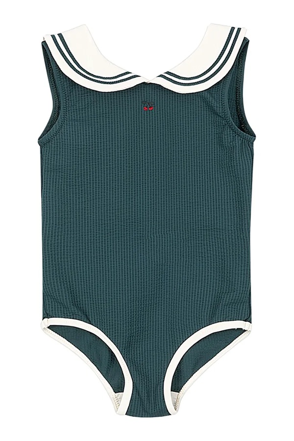 Суцільний дитячий купальник Konges Sløjd SAILOR SWIMSUIT GRS колір зелений