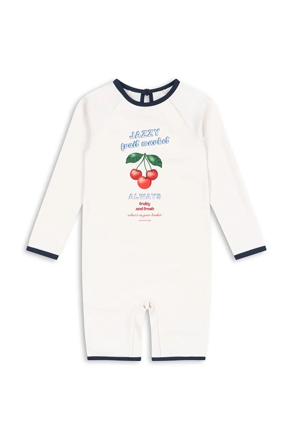 Суцільний дитячий купальник Konges Sløjd VILJA ONESIE GRS колір білий