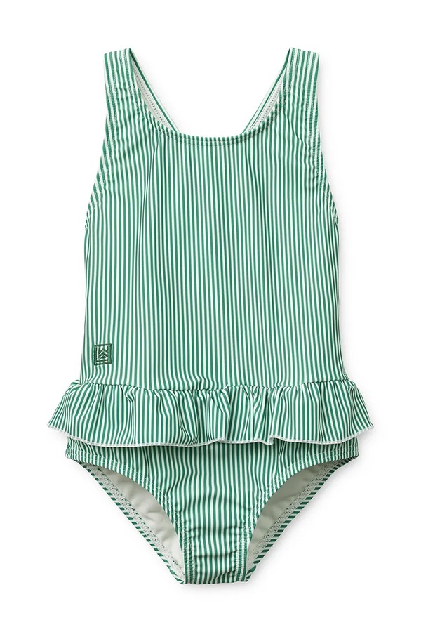 Цільний купальник дитячий Liewood Amara Stripe Swimsuit колір зелений