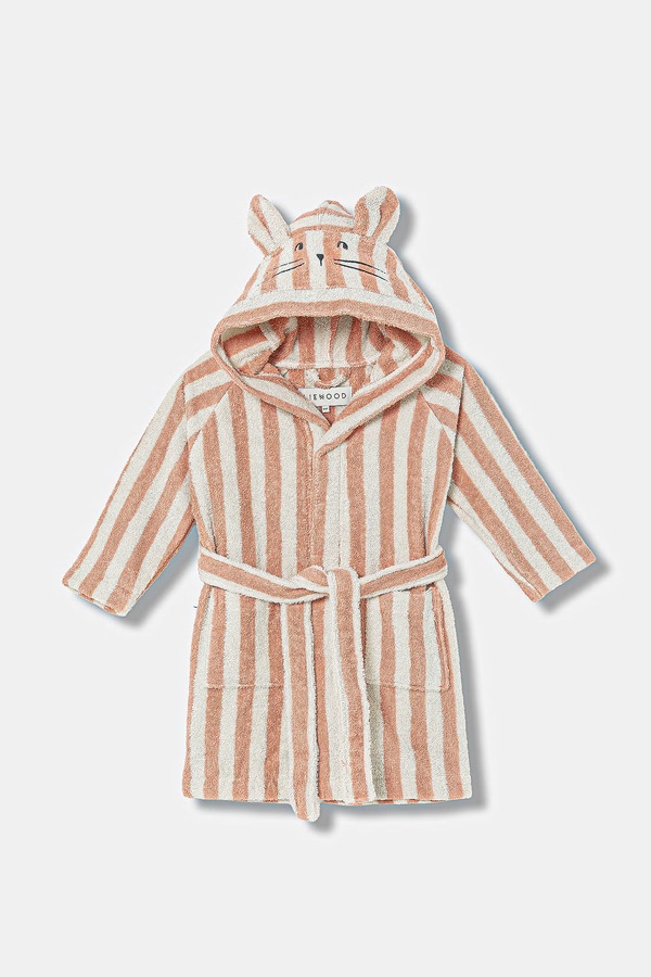 Дитячий бавовняний халат Liewood Lily Bathrobe колір помаранчевий