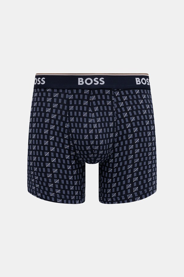 Боксери чоловічі з бавовною BoxerBr 3P Power Des 3 шт. BOSS колір блакитний фото 4