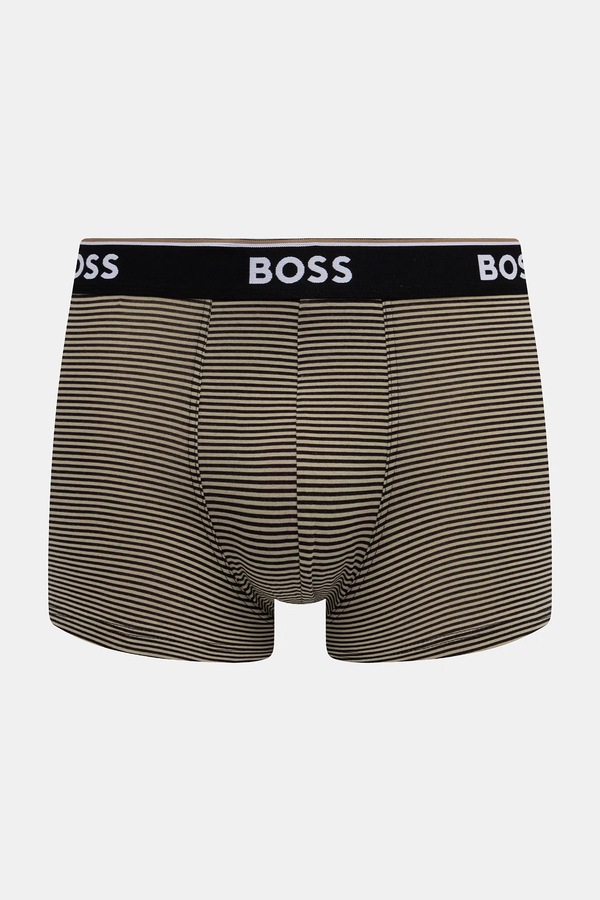 Боксери чоловічі бавовняні з еластаном Trunk 3P Power Desig 3 шт. BOSS колір зелений