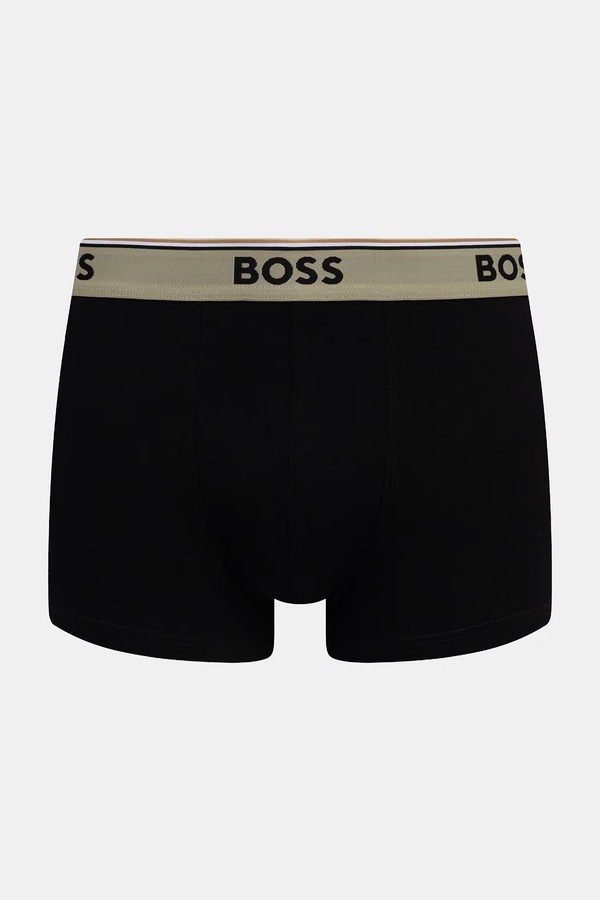 Боксери чоловічі бавовняні з еластаном Trunk 3P Power Desig 3 шт. BOSS колір зелений фото 4