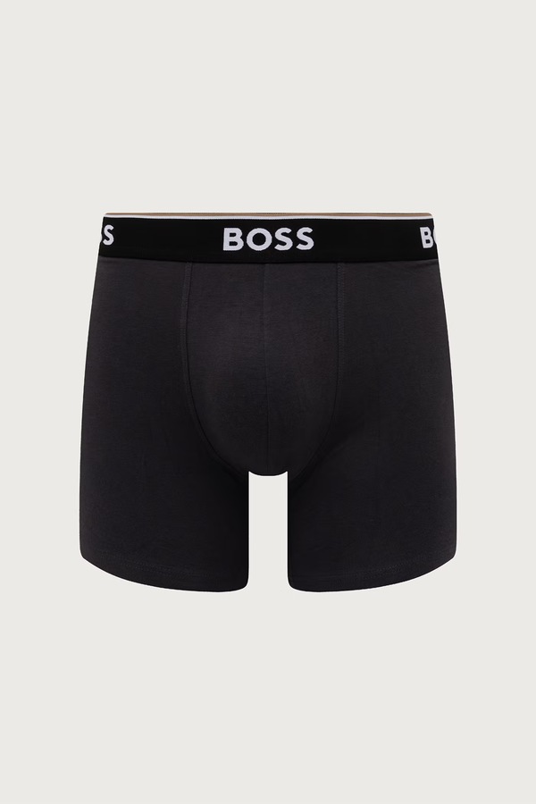 Облягаючі боксери чоловічі з бавовною BoxerBr 3P Power 3 шт. BOSS колір блакитний фото 4