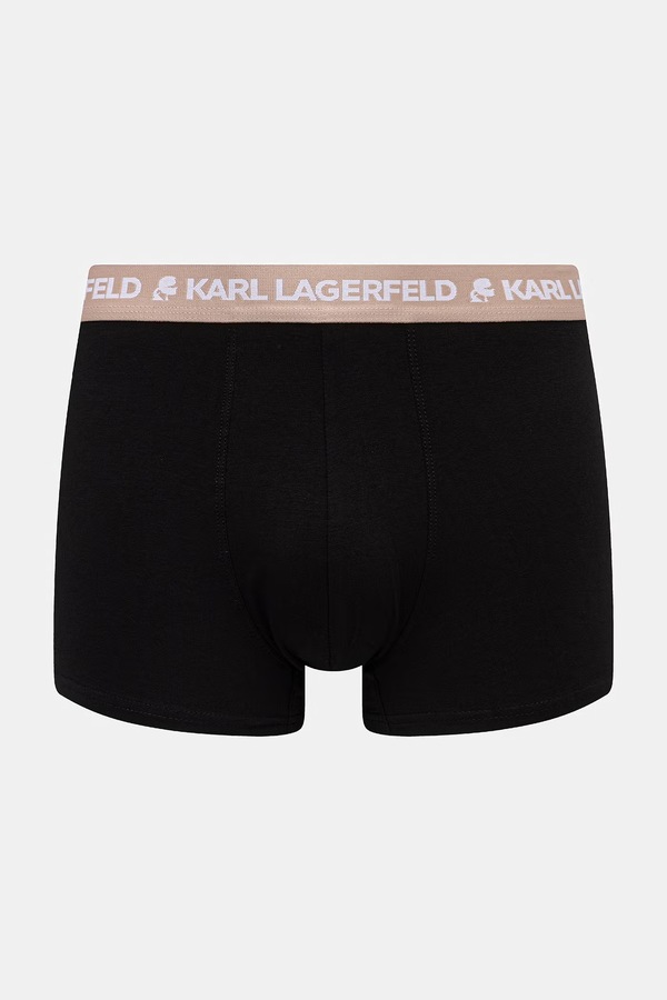 Облягаючі боксери чоловічі бавовняні з еластаном LOGO TRUNK 5-пак Karl Lagerfeld колір чорний фото 2