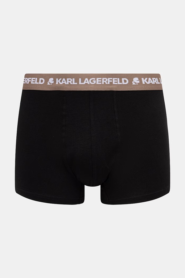 Облягаючі боксери чоловічі бавовняні з еластаном LOGO TRUNK 5-пак Karl Lagerfeld колір чорний фото 2