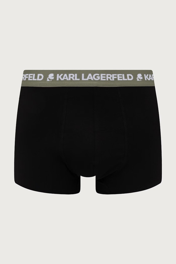 Облягаючі боксери чоловічі бавовняні з еластаном LOGO TRUNK 5 шт. Karl Lagerfeld колір чорний