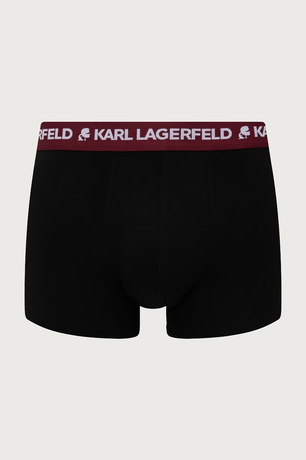 Облягаючі боксери чоловічі бавовняні з еластаном LOGO TRUNK 5 шт. Karl Lagerfeld колір чорний фото 4
