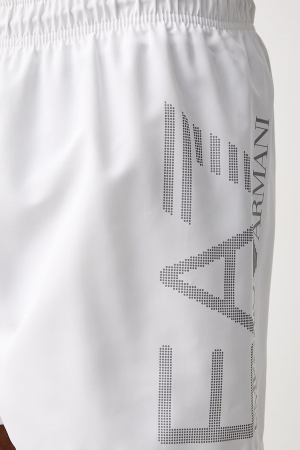 Шорти для купання чоловічі EA7 Emporio Armani колір білий фото 4