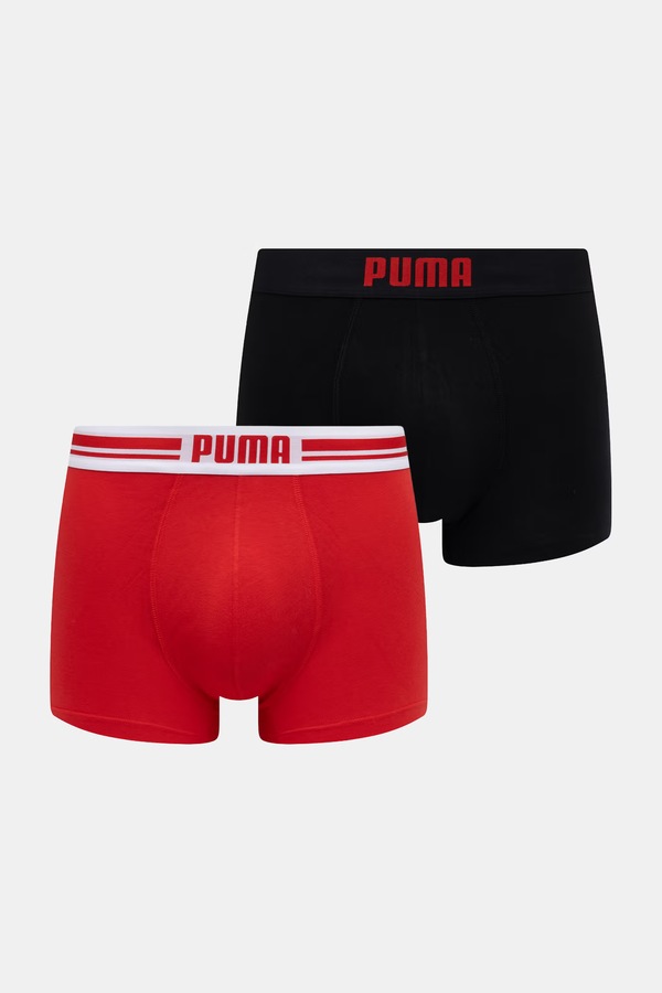 Боксеры Puma Everyday Logo 2-pack цвет красный