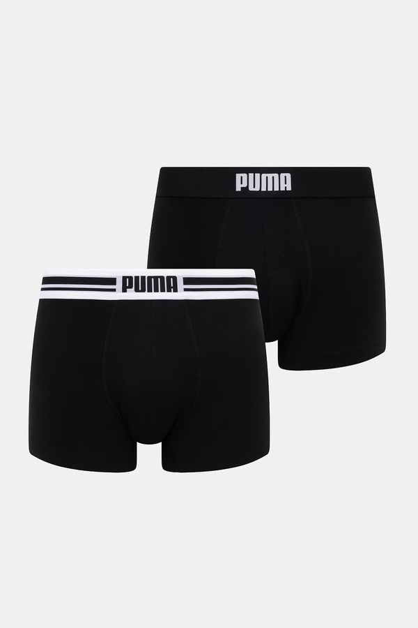 Боксери Puma Everyday Logo 2-pack колір чорний