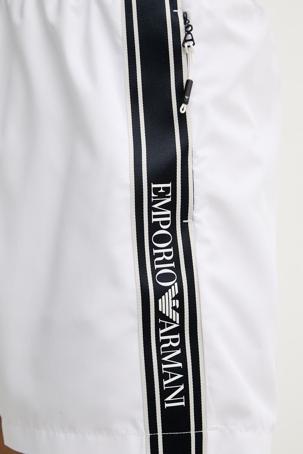 Шорти для купання чоловічі Emporio Armani Underwear колір білий фото 4