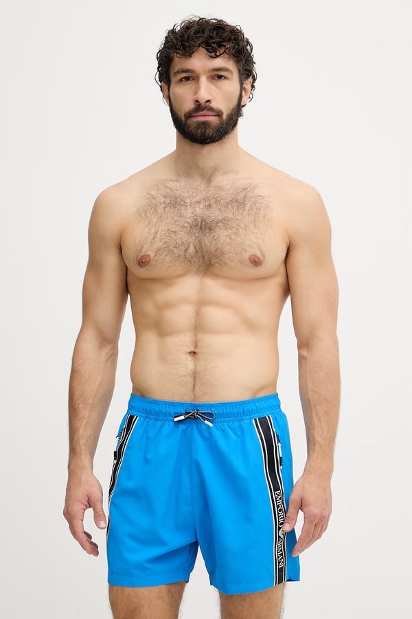 Шорты для купания мужские Emporio Armani Underwear цвет голубой