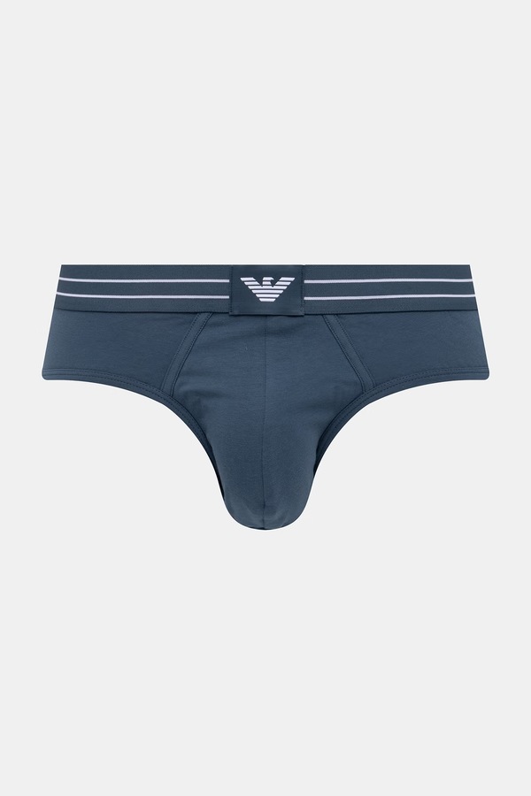 Сліпи чоловічі бавовняні з еластаном 2 шт. Emporio Armani Underwear колір зелений