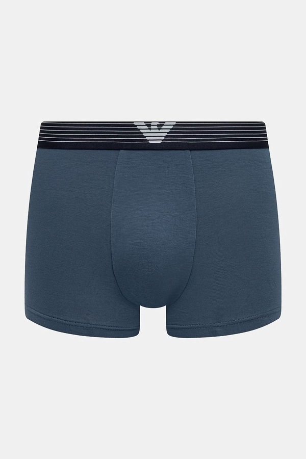 Облегающие боксеры мужские с вискозой Emporio Armani Underwear цвет темно-синий