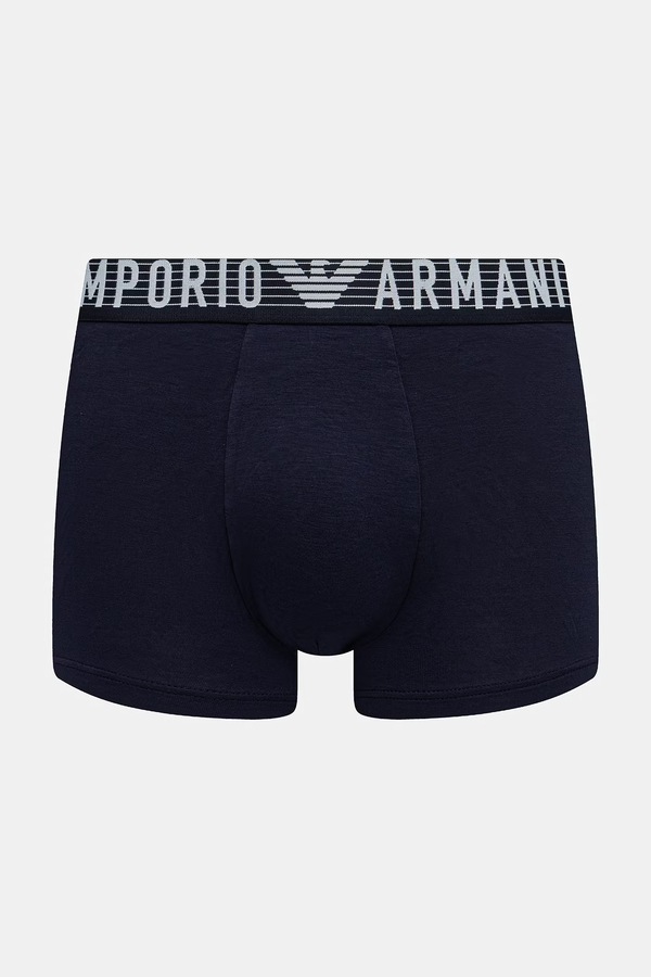 Облегающие боксеры мужские с вискозой Emporio Armani Underwear цвет темно-синий фото 2