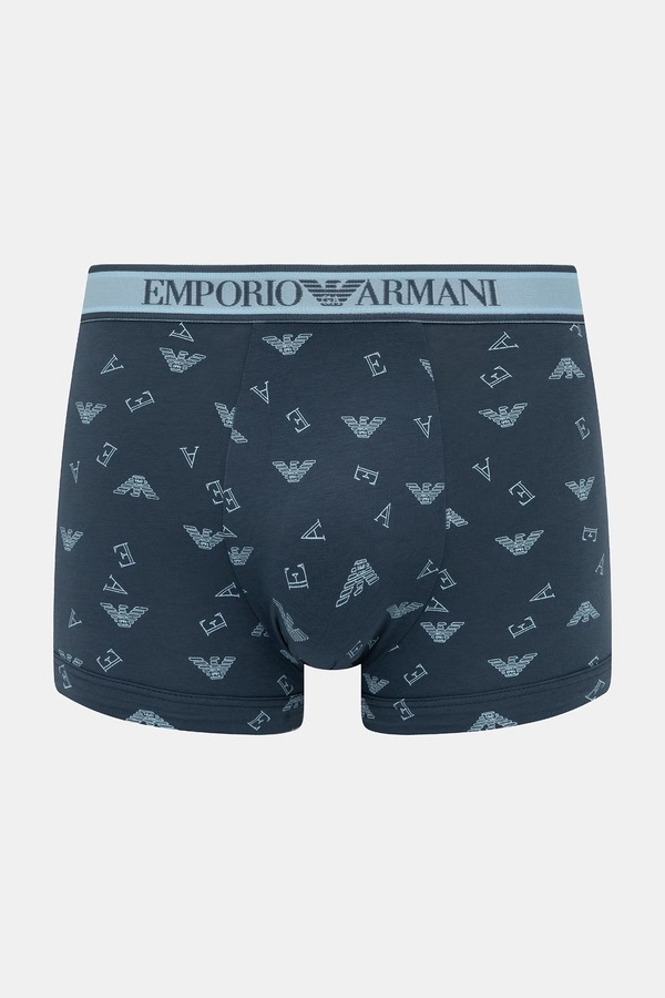 Облегающие мужские боксеры 3 шт. Emporio Armani Underwear цвет темно-синий фото 2