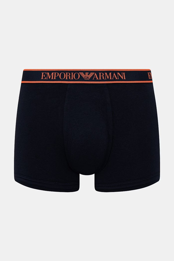 Облягаючі боксери чоловічі 3 шт. Emporio Armani Underwear колір темно-синій фото 4