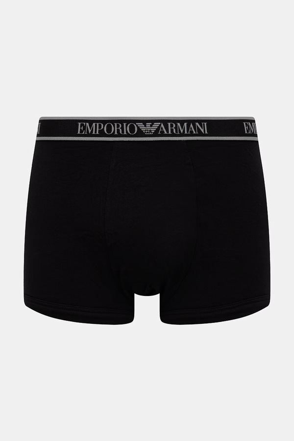 Облягаючі боксери чоловічі 3 шт. Emporio Armani Underwear колір чорний фото 4