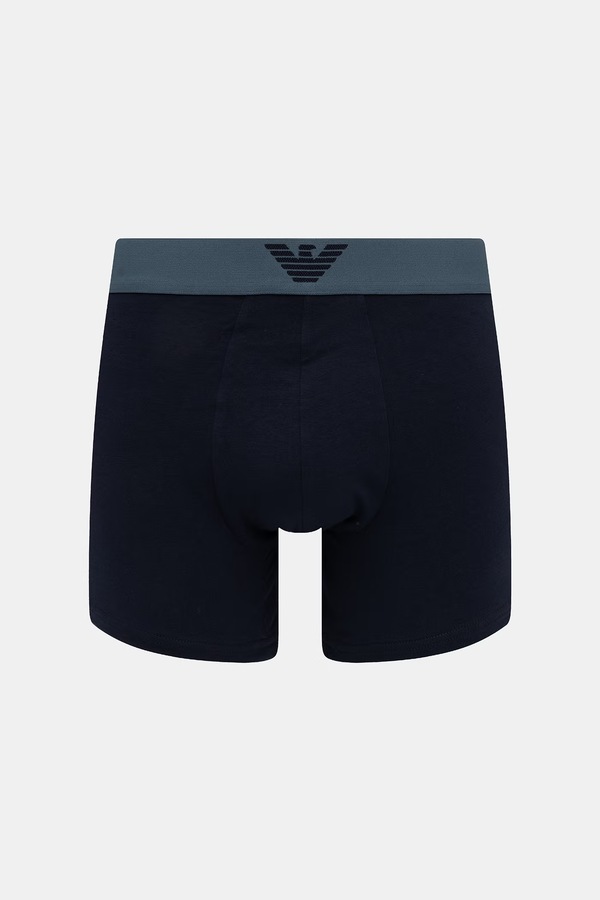 Боксеры мужские хлопковые с эластаном 2 шт. Emporio Armani Underwear цвет темно-синий