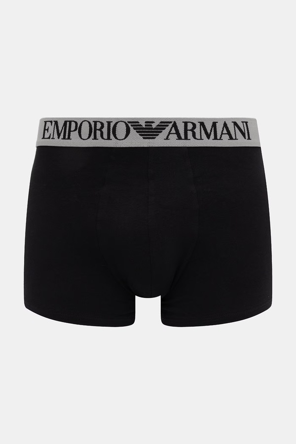 Боксеры мужские хлопковые с эластаном 2 шт. Emporio Armani Underwear цвет черный